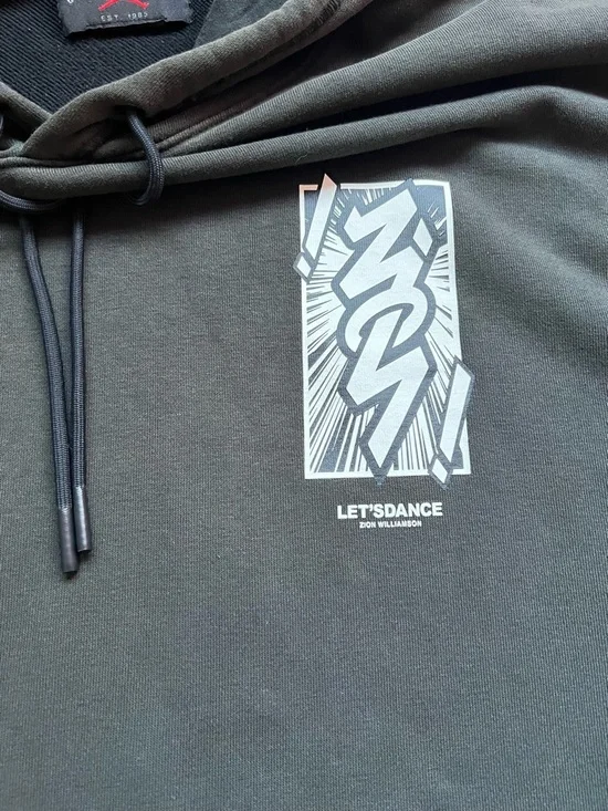 Nike Jordan Dri-FIT Zion Let's Dance Mens Performance Fleece Hoodie Graphic 2XL - Picture 5 of 12